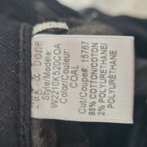 Rag & bone Stevie Crop Ankle  Black jeans - Picture 6 of 10